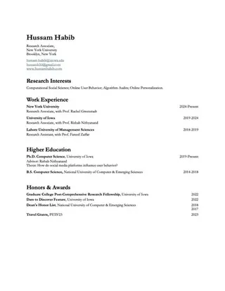 Curriculum vitae